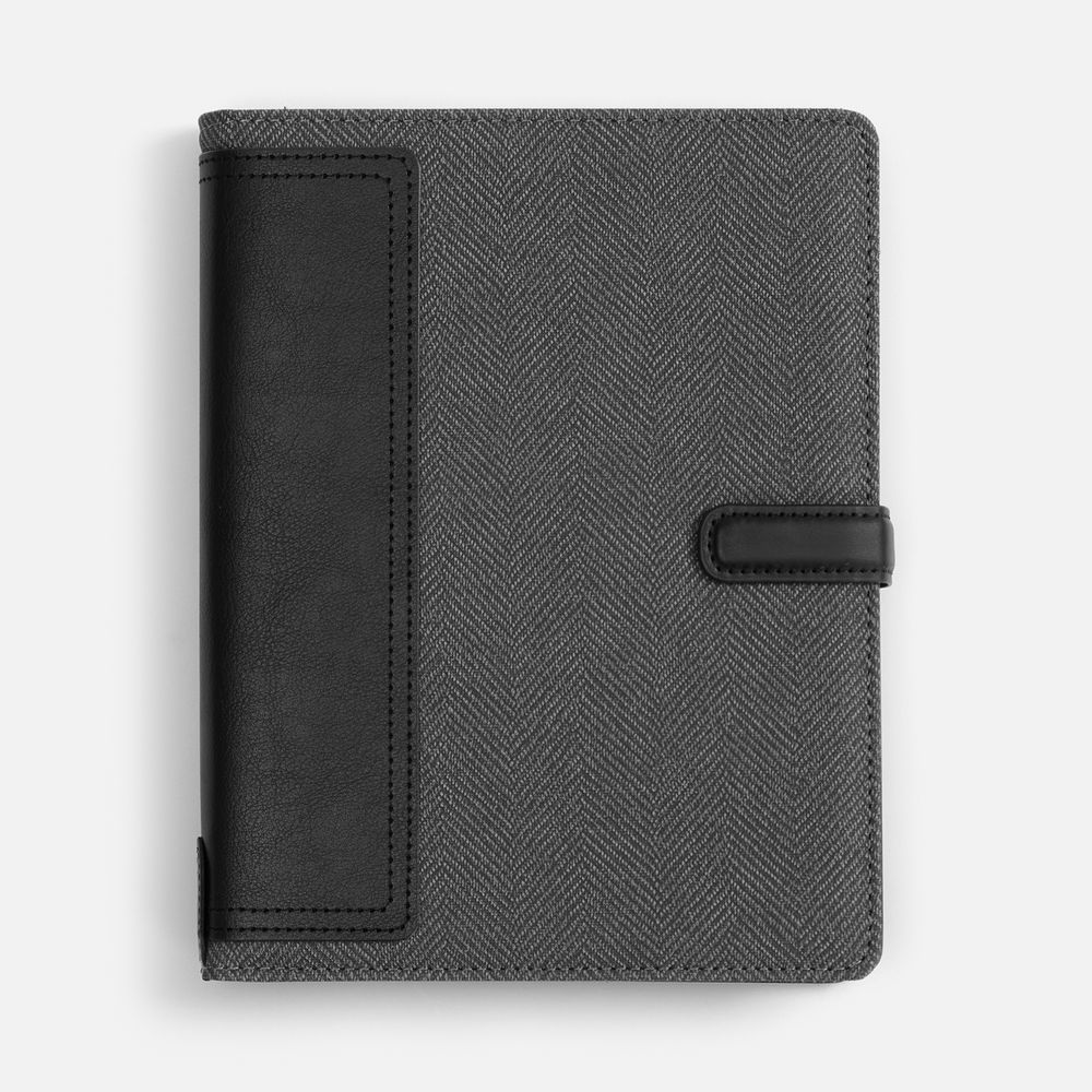 картинка Ежедневник-органайзер Twill, недатированный, черный от магазина Одежда+