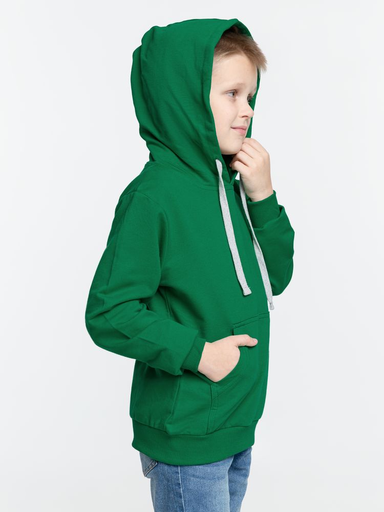 картинка Толстовка с капюшоном детская Kirenga Kids, зеленая от магазина Одежда+