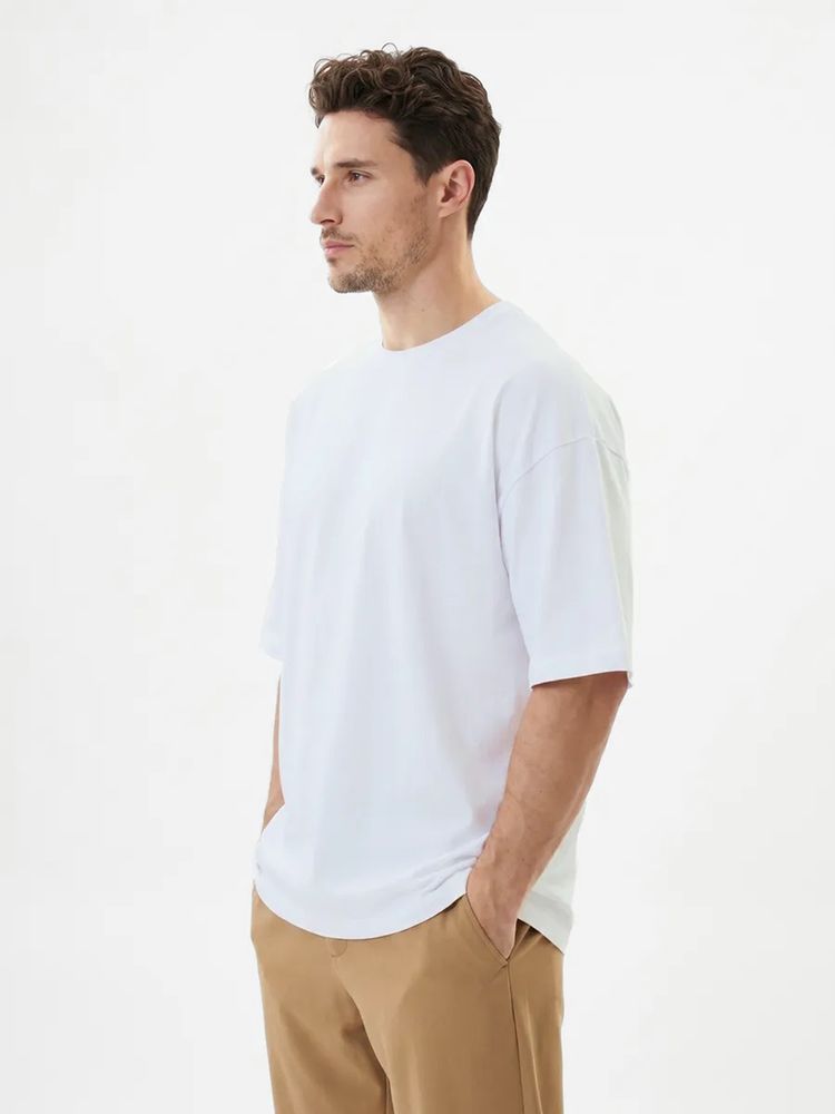 картинка Футболка Oversize Premium 210, белая от магазина Одежда+