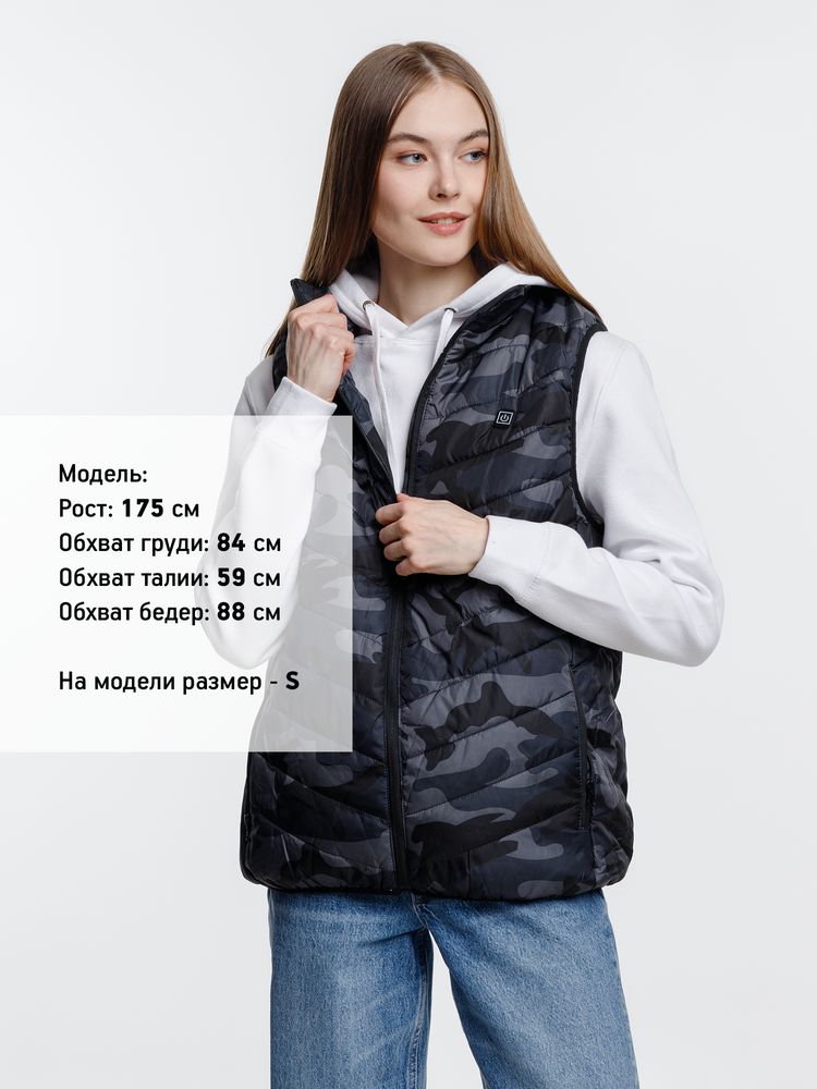 картинка Жилет с подогревом Thermalli Valmorel, серый камуфляж от магазина Одежда+