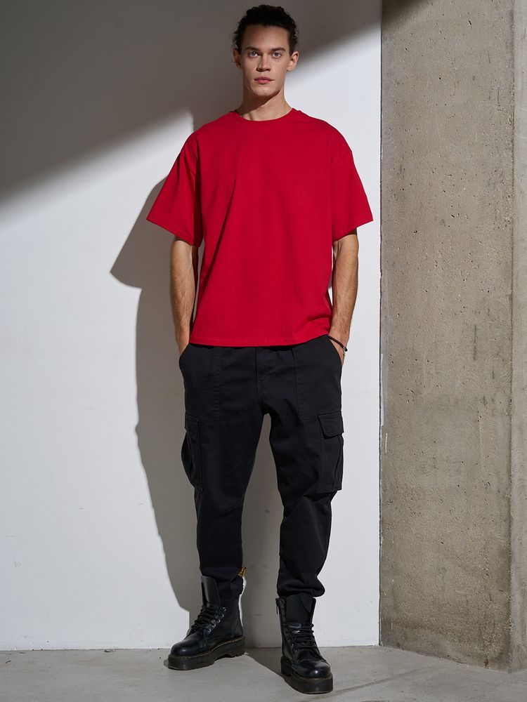 картинка Футболка Oversize Premium, красная от магазина Одежда+