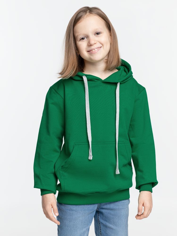 картинка Толстовка с капюшоном детская Kirenga Kids, зеленая от магазина Одежда+