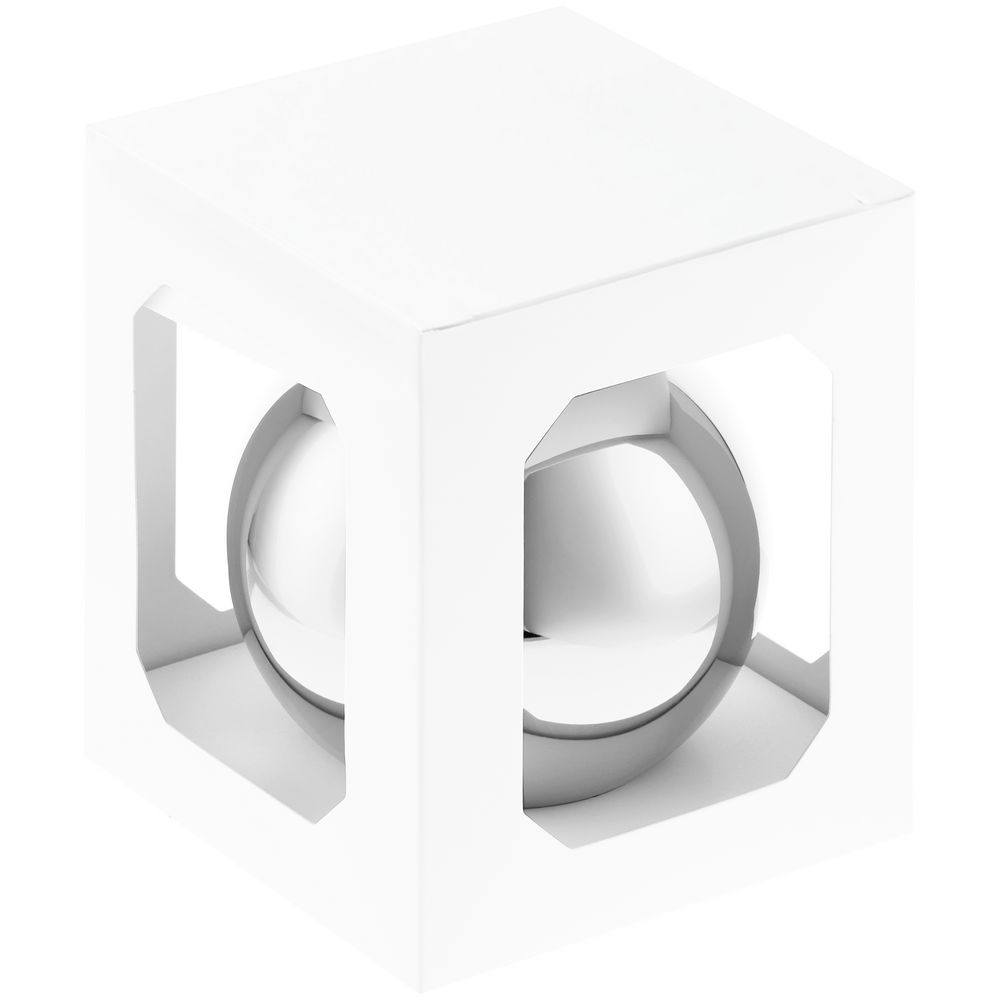 картинка Оформительский шар Finery, 10 см, глянцевый серебристый от магазина Одежда+