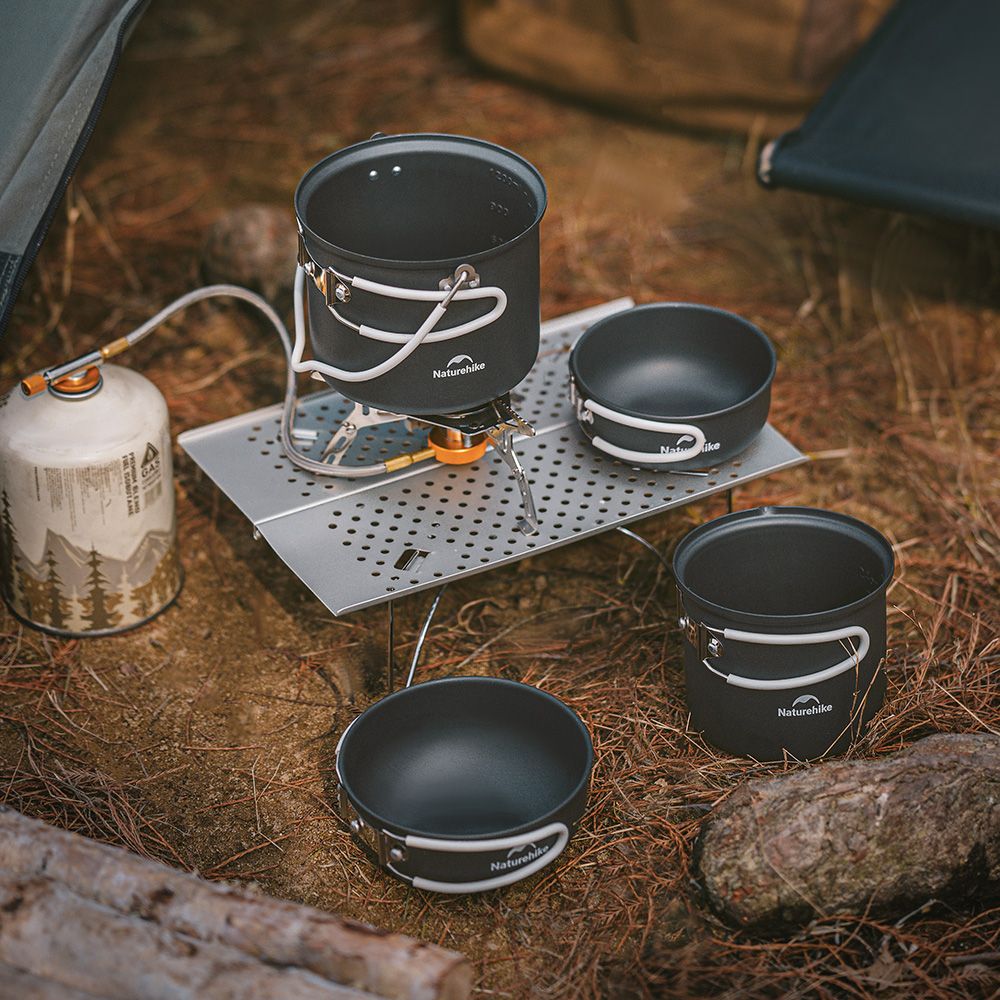 картинка Набор посуды Naturehike NH18T018-G, серый от магазина Одежда+