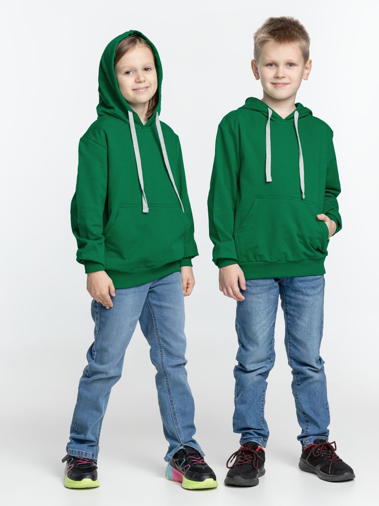 картинка Толстовка с капюшоном детская Kirenga Kids, зеленая от магазина Одежда+