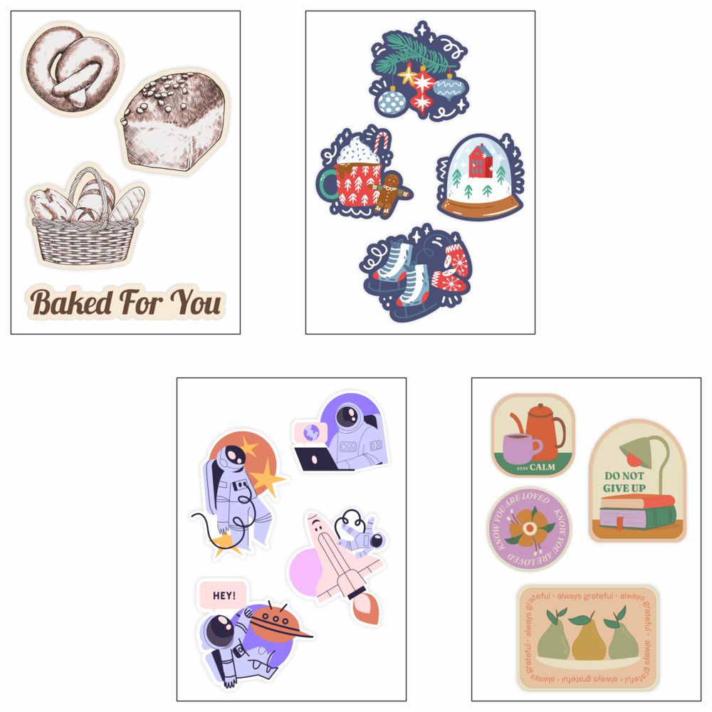 картинка Объемные наклейки под смолой Sticker Pack на заказ от магазина Одежда+