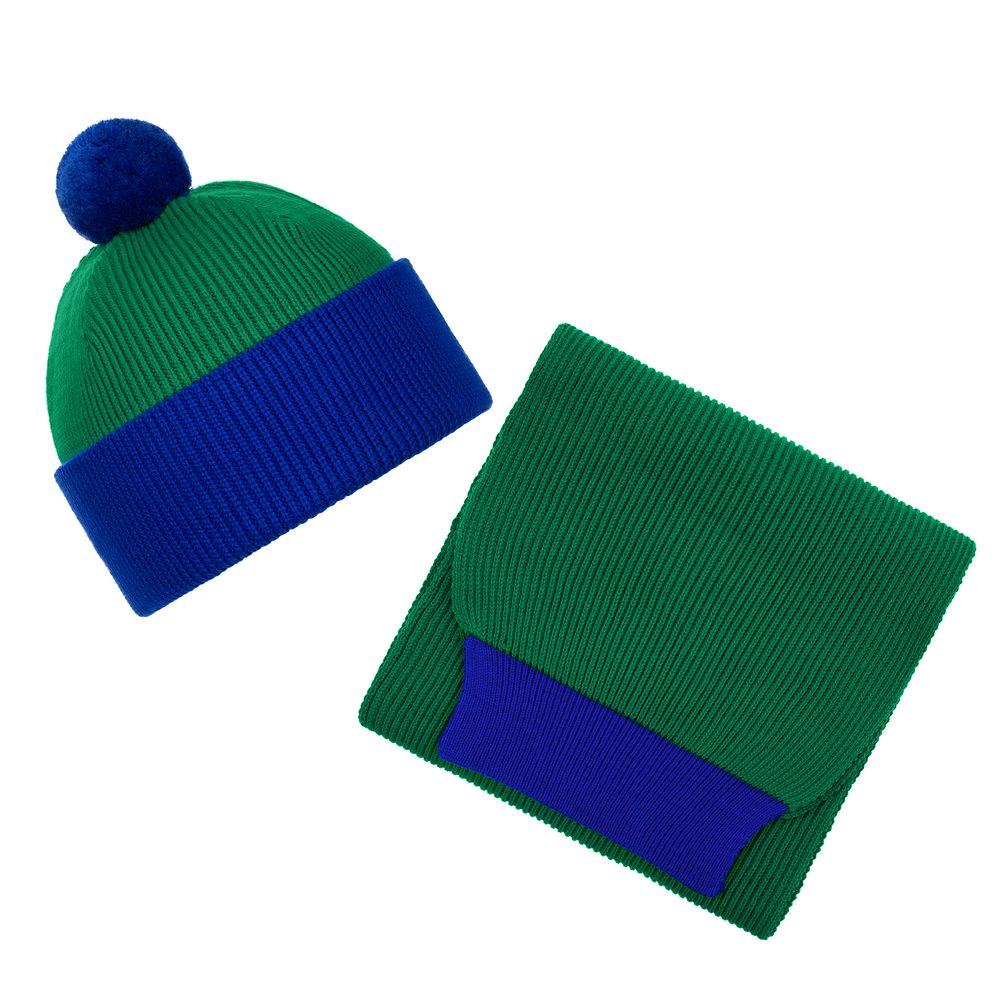 картинка Шапка Snappy, зеленая с синим от магазина Одежда+