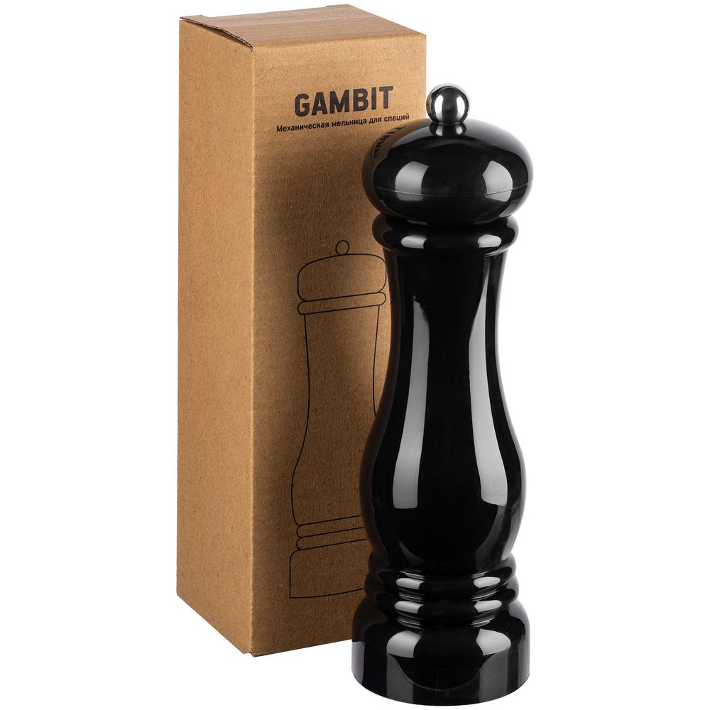 картинка Механическая мельница для специй Gambit, черная от магазина Одежда+