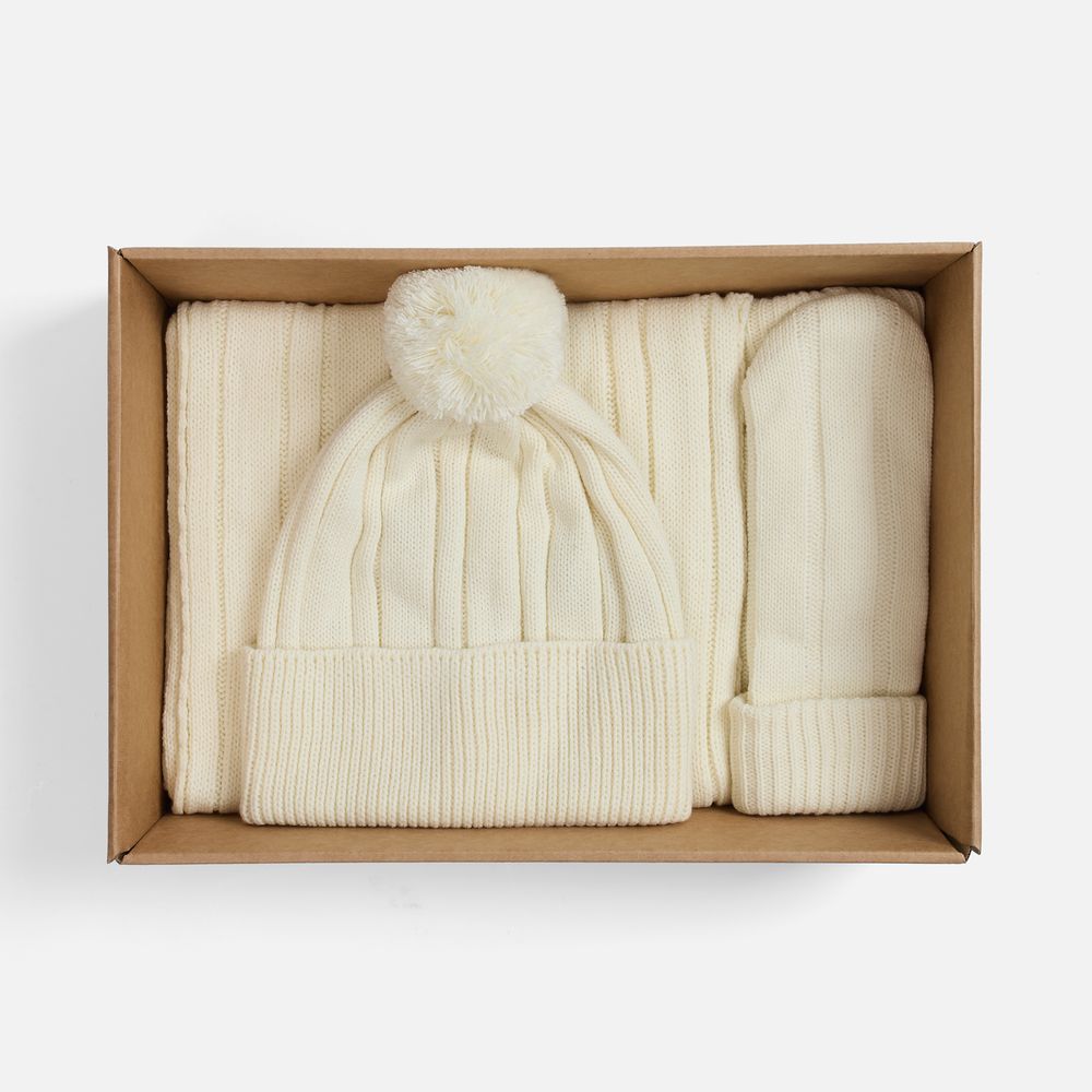 картинка Набор Knit Beat, белый (молочный) от магазина Одежда+