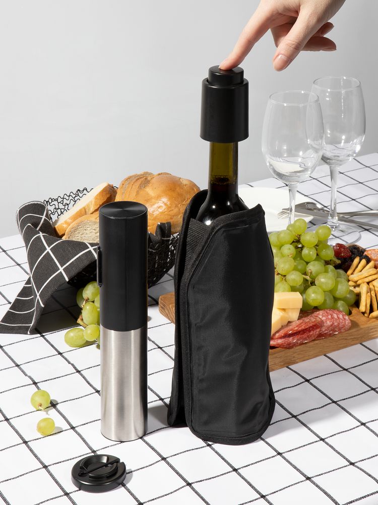 картинка Винный набор Winetura, черный от магазина Одежда+