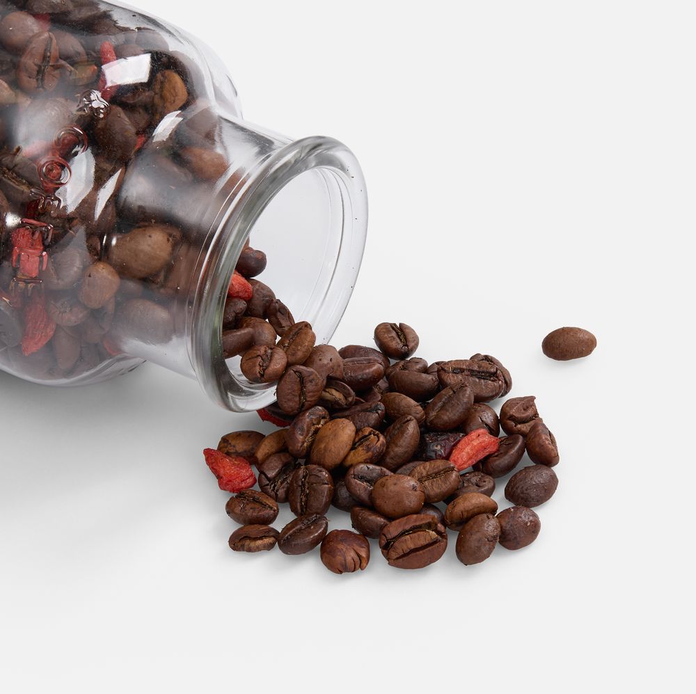 картинка Кофе в зернах Coffeedence, с ягодами годжи от магазина Одежда+