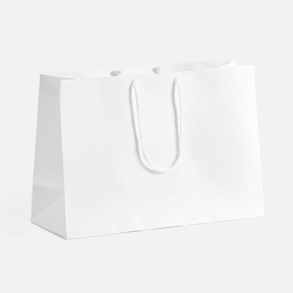 картинка Пакет бумажный с ламинацией Lami Tote M, белый от магазина Одежда+
