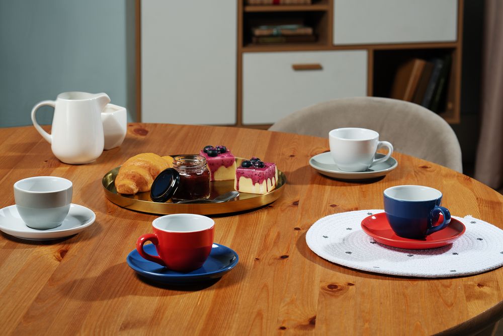 картинка Чайная пара Cozy Morning, синяя с белым от магазина Одежда+