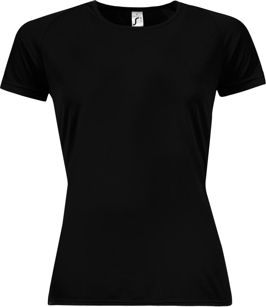 картинка Футболка женская Sporty Women 140, черная от магазина Одежда+