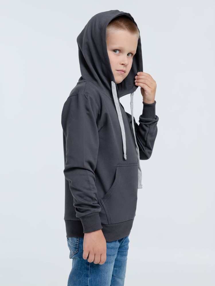 картинка Толстовка с капюшоном детская Kirenga Kids, темно-серая (графит) от магазина Одежда+
