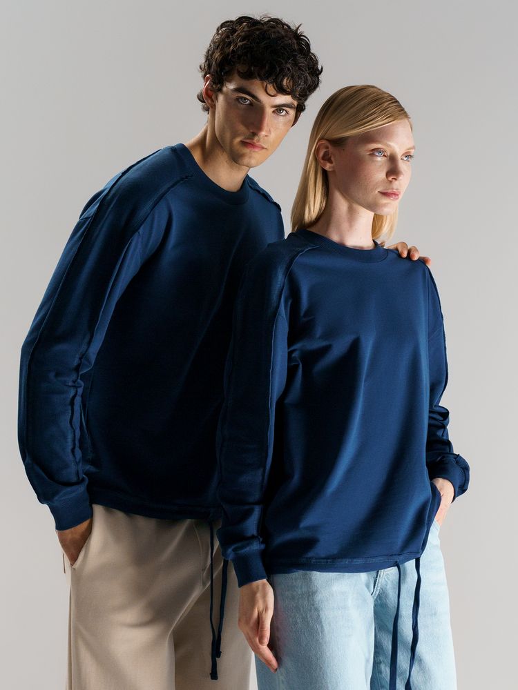 картинка Свитшот унисекс Vozduh, темно-синий от магазина Одежда+