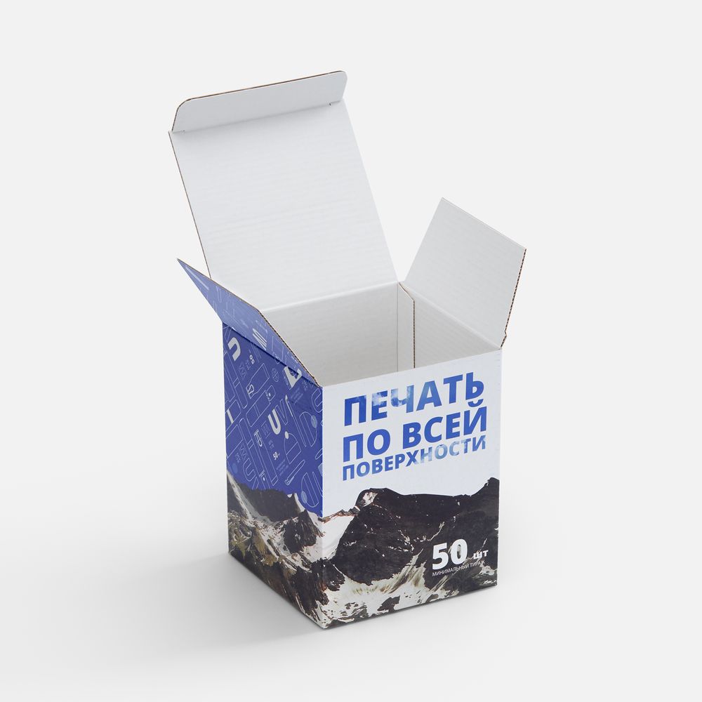 картинка Коробка для кружки Vierra с печатью на заказ от магазина Одежда+